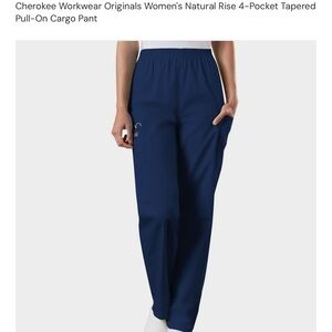 Cherokee Workwear Originals 4-Pocket Tapered Pull-On Cargo Scrub Pant NWT